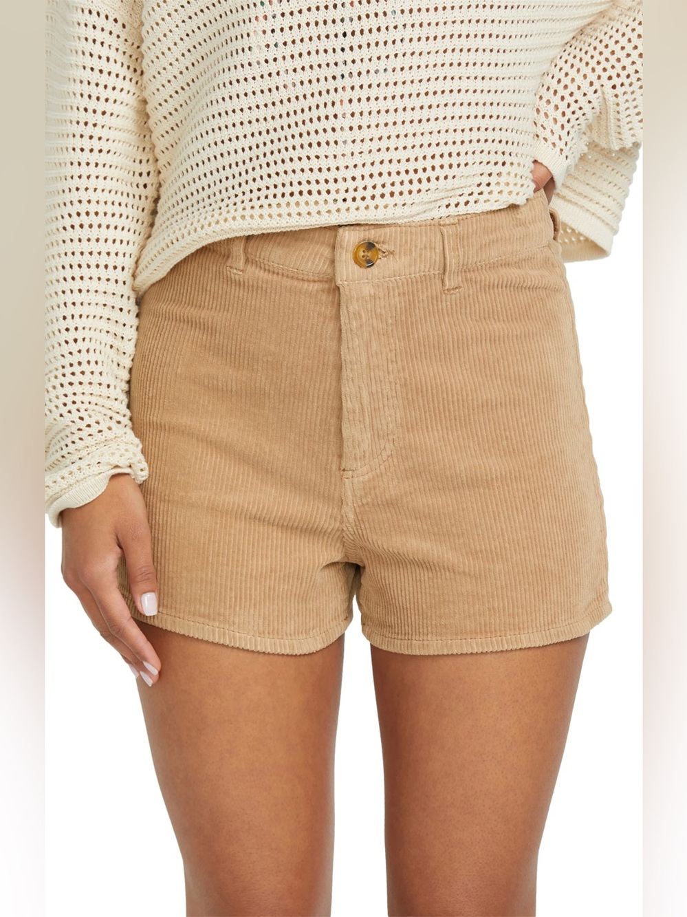Billabong Free Fall Corduroy Shorts in Light Tan/Brown